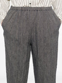 Apuntob Wool And Linen Blend Trousers