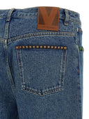 Valentino Embroidered Denim Jeans