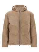 Brunello Cucinelli Leather Short Down Jacket