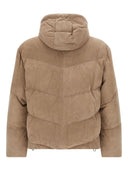 Brunello Cucinelli Leather Short Down Jacket
