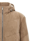 Brunello Cucinelli Leather Short Down Jacket