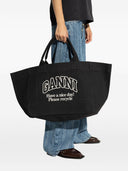 Ganni Recycled Cotton Xxl Tote Bag