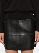 Parosh Leather Mini Skirt