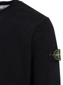 Stone Island Logo Cotton Crewneck Sweatshirt