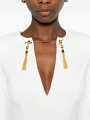 Elisabetta Franchi V Necked Midi -jurk