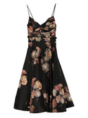 Zimmermann Hypnotic Linen And Silk Mini Dress