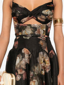 Zimmermann Hypnotic Linen And Silk Mini Dress