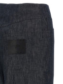 Fendi Cotton szeroko nóg spodnie