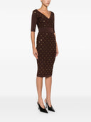 Elisabetta Franchi V Necked Midi Dress