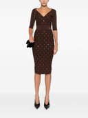 Elisabetta Franchi V Necked Midi Dress