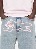Icecream løbende hund denim shorts