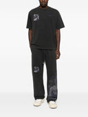 Off White Faded Painting Skate Cotton T Shirt
