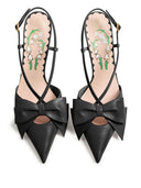 Valentino Garavani Bowow Leather Slingback Pumps