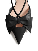 Valentino Garavani Bowow Leather Slingback Pumps