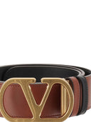 Valentino Garavani V Logo Signature Leather Belt