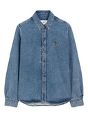 Ami Paris Denim Shirt With Logo