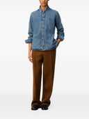Ami Paris Denim Shirt With Logo