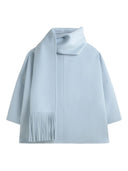 Ermanno Firenze Wool Scarfed Cape