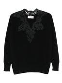 Ermanno Firenze broderet V Necked Sweater