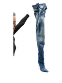 Dsquared2 Denim Heel Boots