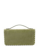 Valentino Garavani V Logo Signature Velvet Wallet On Chain