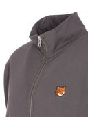 Maison Kitsune' Fox Head Cotton Zipped Sweatshirt