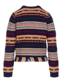 Gäste in der Wohnung gestreifte Crewneck -Pullover