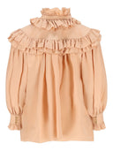 Chloè Rouched Silk Blouse