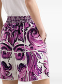 Dolce & Gabbana Cotton Shorts With Maiolica Print