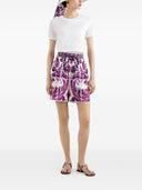 Dolce & Gabbana Cotton Shorts With Maiolica Print