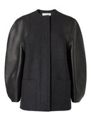 Fendi Wool And Leather Coat