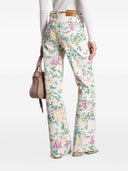 Chloè Flare Denim Jeans med overalt blomster Print
