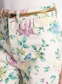Chloè Flare Denim Jeans med overalt blomster Print