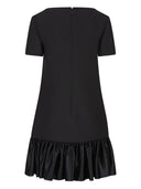 Valentino Bow Detail Wool And Silk Mini Dress