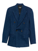 Dsquared2 Denim Double Breasted Blazer Jacket