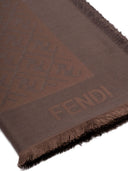 Fendi Ff Silk And Wool Scarf