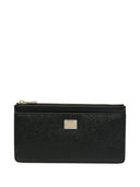 Case de tarjeta con cremallera de cuero Dolce & Gabbana