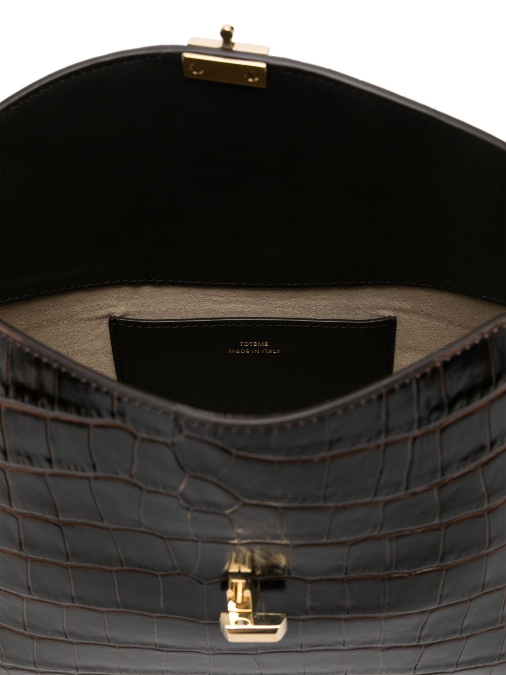 Toteme Pre T Lock Leather Clutch