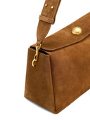 Ami Paris Suede Leather Shoulder Bag
