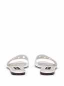 Dolce & Gabbana DG Sandalias planas de cuero con logotipo