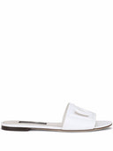Dolce & Gabbana DG Sandalias planas de cuero con logotipo
