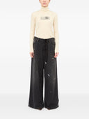 Mm6 Maison Margiela Wide Leg Denim Cotton Jeans