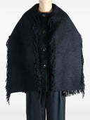 Toteme Main Fringed Scarf Wool Coat