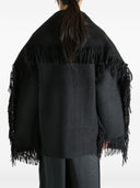 Toteme Main Fringed Scarf Wool Coat