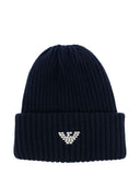 Emporio Armani Logo Wool Blend Beanie