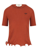 Fendi Logo Crewneck Top