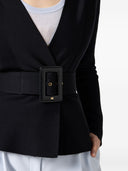 Elisabetta Franchi Belted V Necked Top