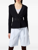 Elisabetta Franchi Belted V Necked Top