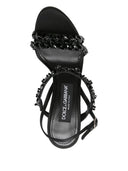 Sandales en satin brodées Dolce & Gabbana