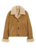 Ami Paris Veste en cuir peau de mouton